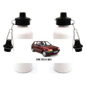 Ford Fiesta MK3 Duo Lid Aluminium Water Bottle White
