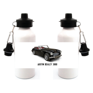 Austin Healey 3000 Duo Lid Aluminium Water Bottle White
