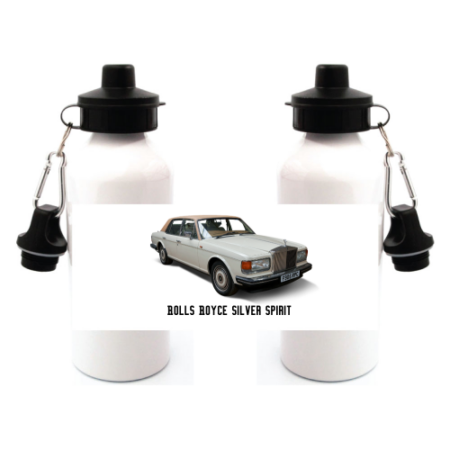 Rolls Royce Silver Spirit Duo Lid Aluminium Water Bottle White