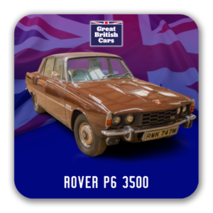 Rover P6 3500 Square Coasters with Cork Back