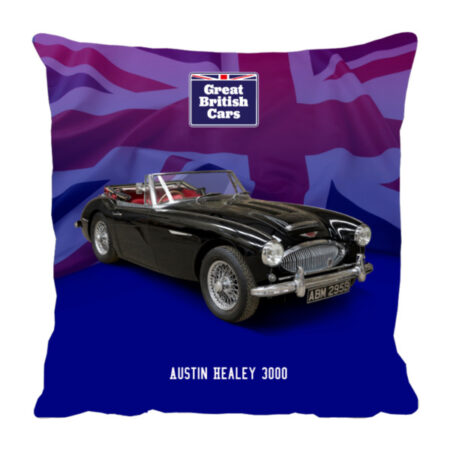 Austin Healey 3000 18x18 Faux Suede Cushion with Stone Backing