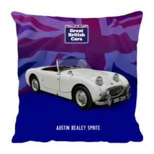 Austin Healey Sprite 18x18 Faux Suede Cushion with Stone Backing