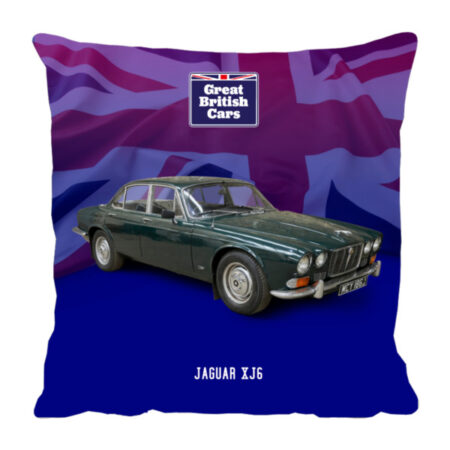 Jaguar XJ6 18x18 Faux Suede Cushion with Stone Backing