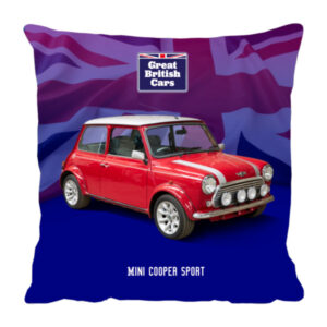 Mini Cooper Sport 18x18 Faux Suede Cushion with Stone Backing