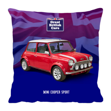 Mini Cooper Sport 18x18 Faux Suede Cushion with Stone Backing