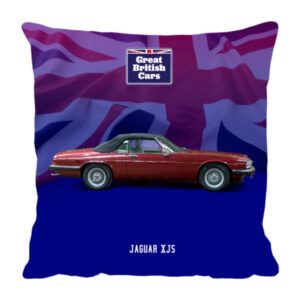 Jaguar XJS 18x18 Faux Suede Cushion with Stone Backing