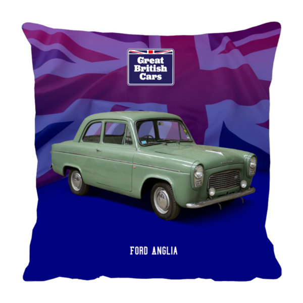 Ford Anglia 18x18 Faux Suede Cushion with Stone Backing