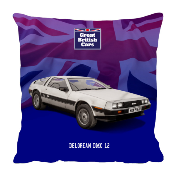 DeLorean DMC 12 18x18 Faux Suede Cushion with Stone Backing