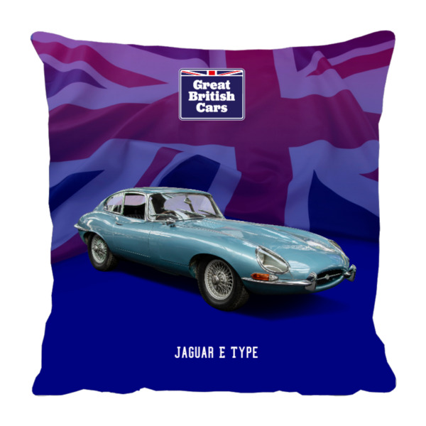 Jaguar E Type Faux Suede Cushion with Stone Backing