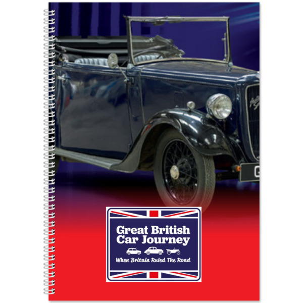 Great British Car Journey A5 Spiral Bound Notebook