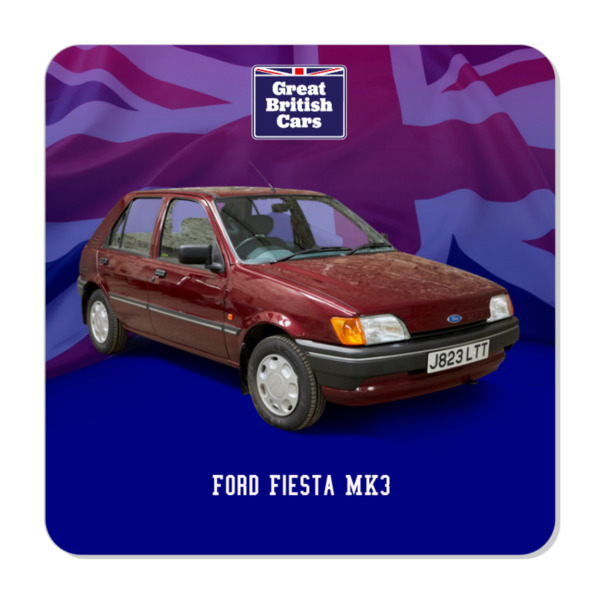 Ford Fiesta MK3 Plastic Fridge Magnet 57mm Square