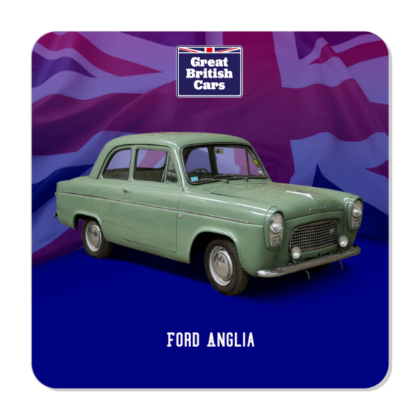 Ford Anglia Plastic Fridge Magnet 57mm Square