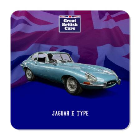 Jaguar E Type Plastic Fridge Magnet 57mm Square