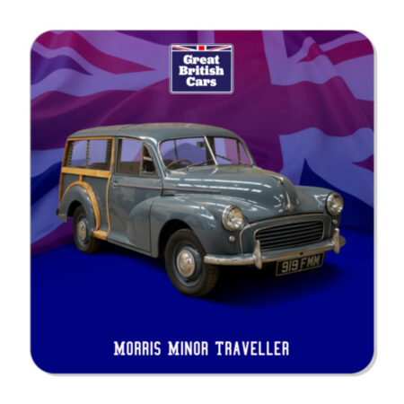 Morris Minor Traveller Plastic Fridge Magnet 57mm Square