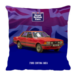 Ford Cortina MK4 18x18 Faux Suede Cushion with Stone Backing