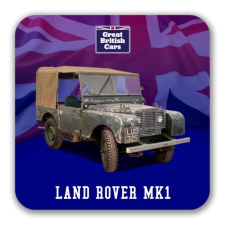 Land Rover MK1 Square Coasters with Cork Back