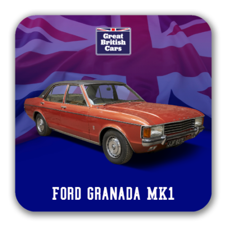 Ford Granada MK1 Square Coasters with Cork Back
