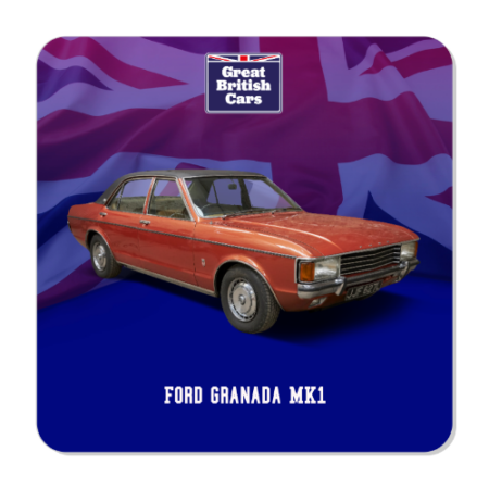 Ford Granada MK1 Plastic Fridge Magnet 57mm Square