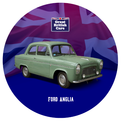 Ford Anglia Round Mouse Mat