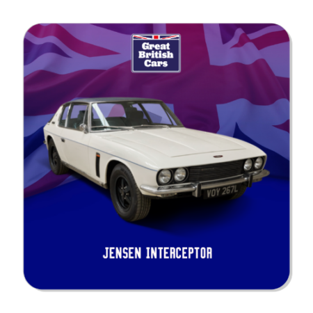 Jensen Interceptor Plastic Fridge Magnet 57mm Square