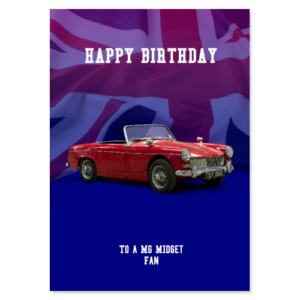 MG Midget Birthday Card