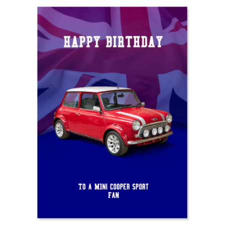 Mini Cooper Sport Birthday Card