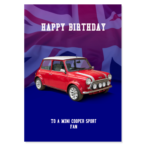 Mini Cooper Sport Birthday Card
