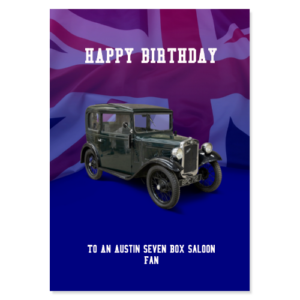 Austin Seven Box Saloon Birthday Card