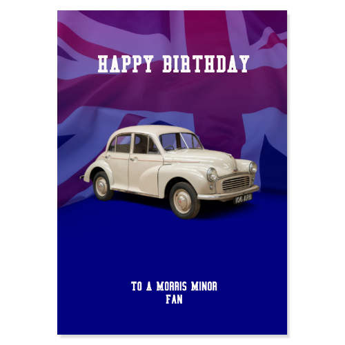 Morris Minor Birthday Card