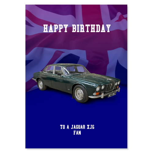 Jaguar XJ6 Birthday Card