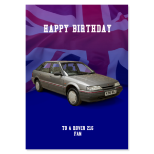 Rover 216 Birthday Card