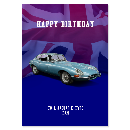 Jaguar E-Type Birthday Card