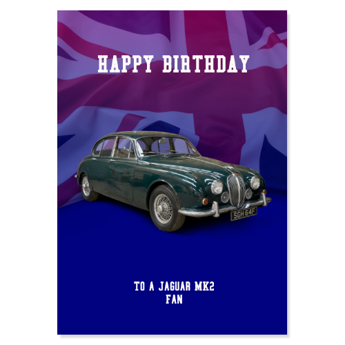 Jaguar MK2 Birthday Card