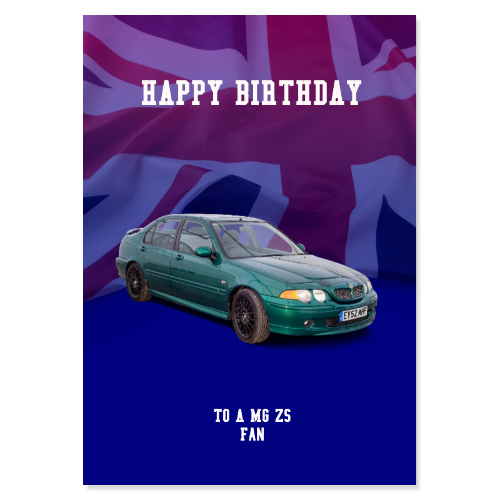 MG ZS Birthday Card