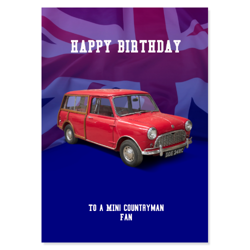 Mini Countryman Birthday Card
