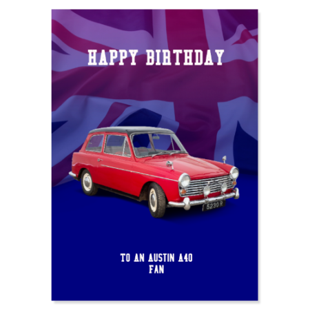 Austin A40 Birthday Card