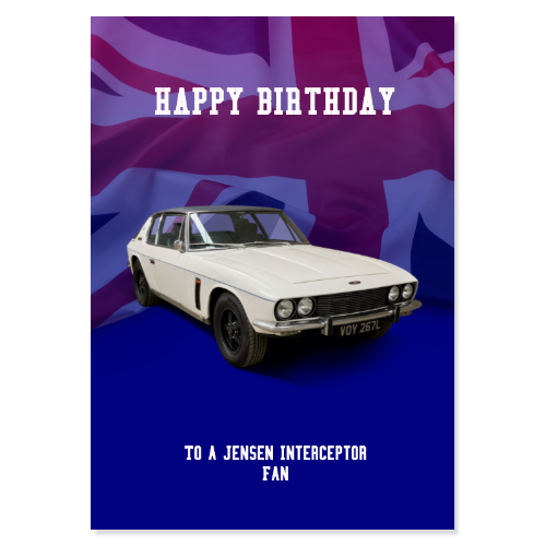Jensen Interceptor Birthday Card