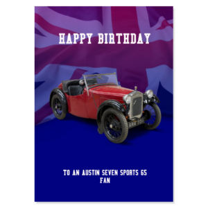 Austin Seven Sports 65 Birthday Card