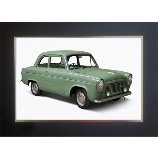 Ford Anglia Sublimation Photo Print 12"x8" in Black Card Folder