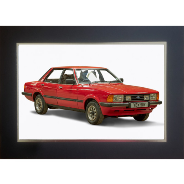 Ford Cortina Sublimation Photo Print 12"x8" in Black Card Folder