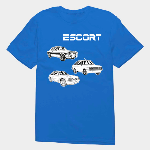 Ford Escort Illustrated Unisex Adult T-Shirt