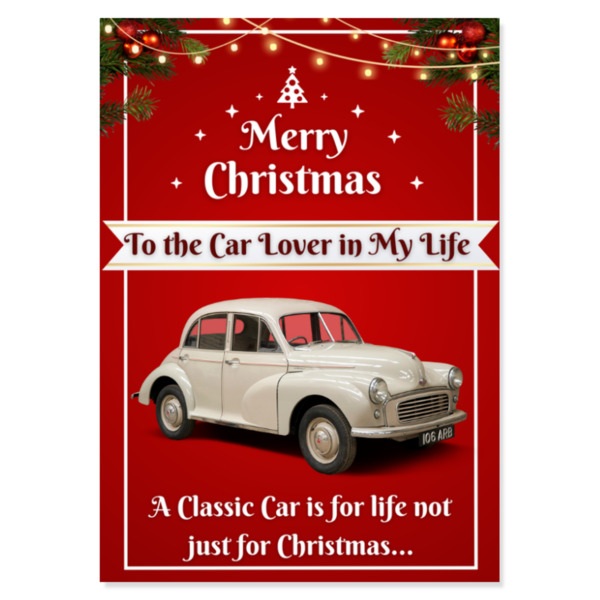Morris Minor Christmas Card