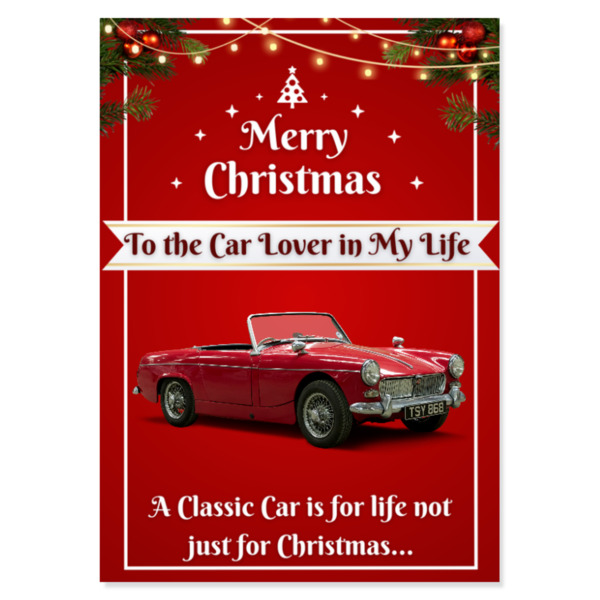 MG Midget Christmas Card