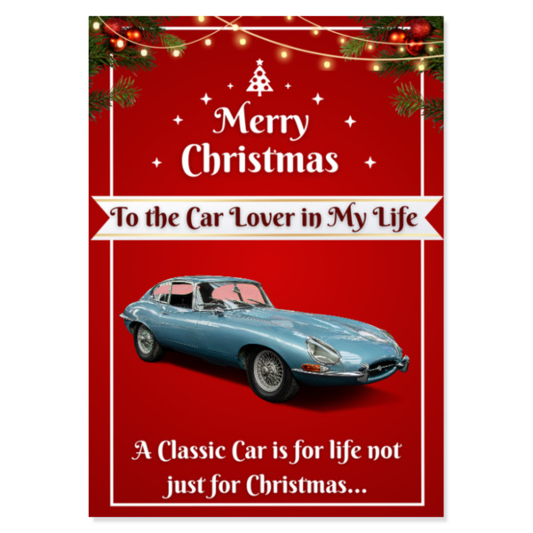 Jaguar E-Type Christmas Card