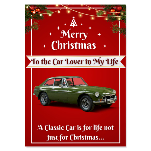 MGB GT Christmas Card