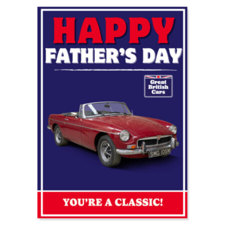 MGB Roadster Fathers Day Card