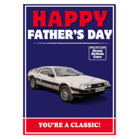 DeLorean Fathers Day Card